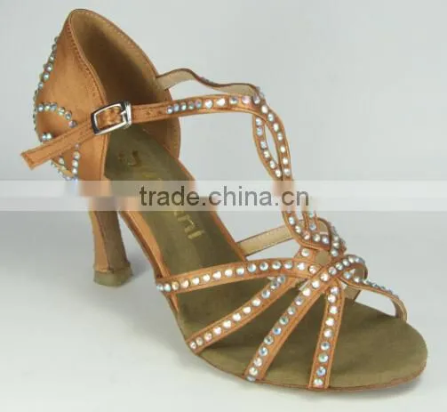 Suphini Spain Hot Sale Latin Ballroom Dance Shoes With Crystal
