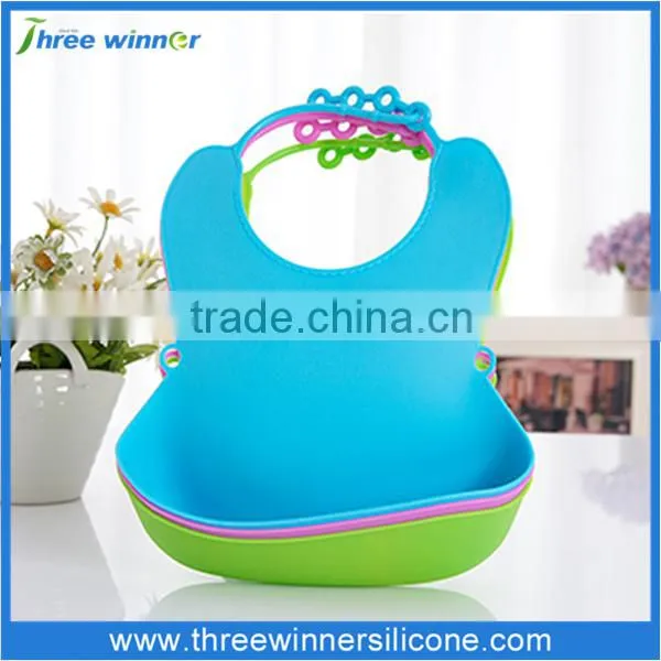 Food grade promotion silicone bib custom wholesale baby bib