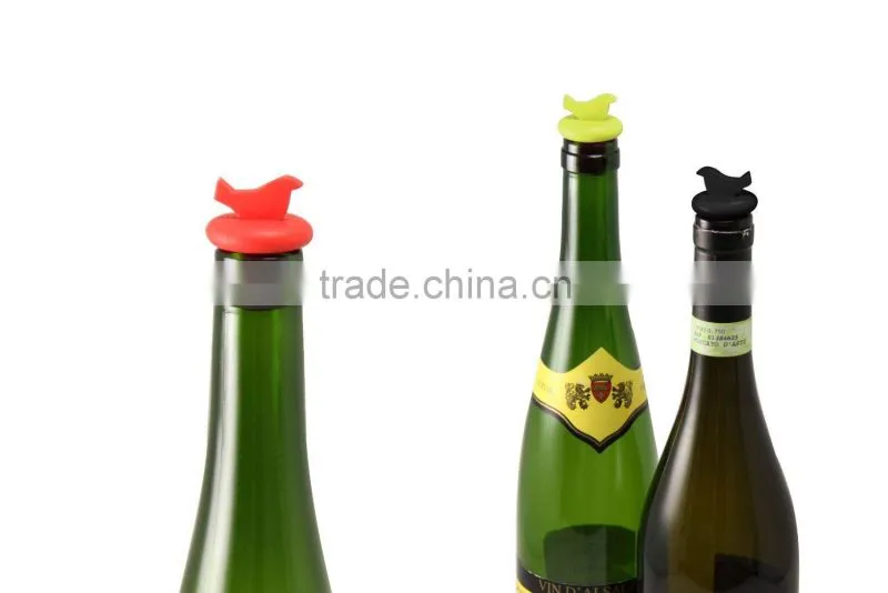 2015 innvoation silicone red wine bottle stopper
