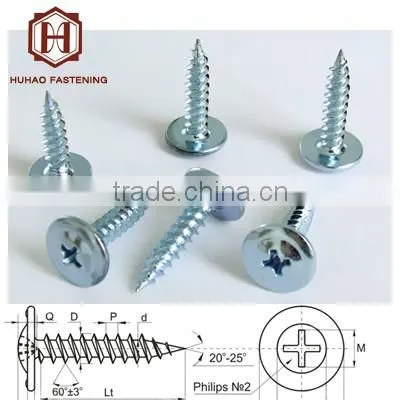 black phillips drive wafer head sharp point self tapping screw