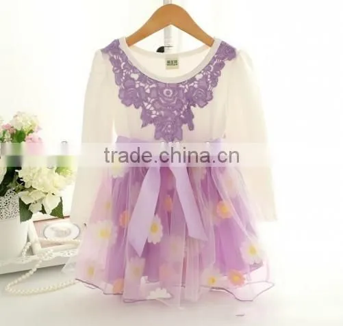 2016 wholesale kids beautiful model dresses cotton dress summer dresses for kids