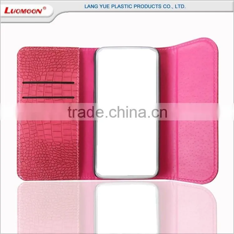 Three Folds Crocodile Veins Flip Cover Phone Case for huawei honor 5x p8