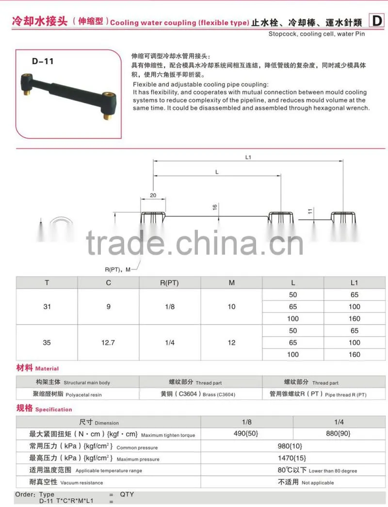 Scalable Coupling/Water cooling connection/water connecter coupling
