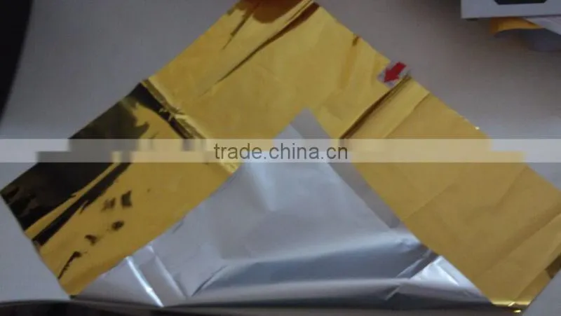 Gold colors metallized pet film for cake board lamination