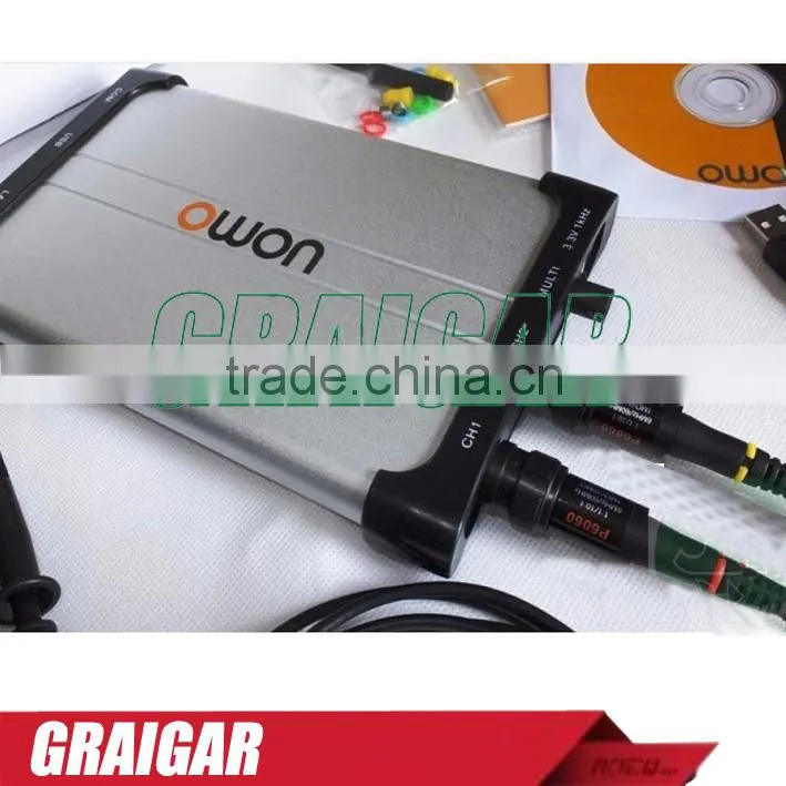 OWON VDS2062L PC oscilloscope, 60MHz Bandwidth 500MS/s Sample Rate 10M Record Length 2+1 (multi) Channel w/ USB isolation