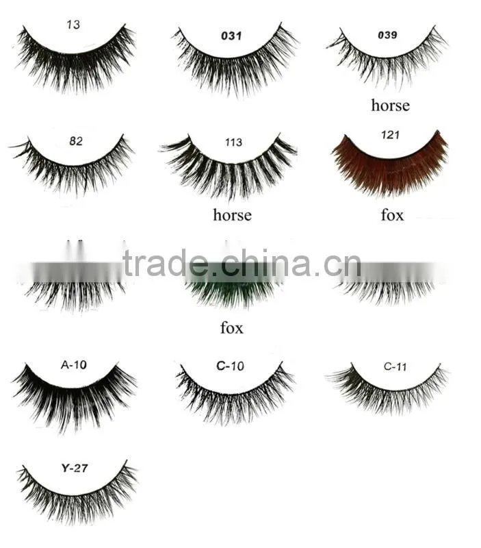 Wholesale False Eyelash Mink Eyelash Fox Eyelash Horse Eyelash Factory Direct Sale
