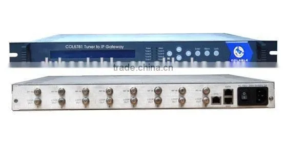 8 ways isdb-t to ip converter and gateway point to point system COL5781