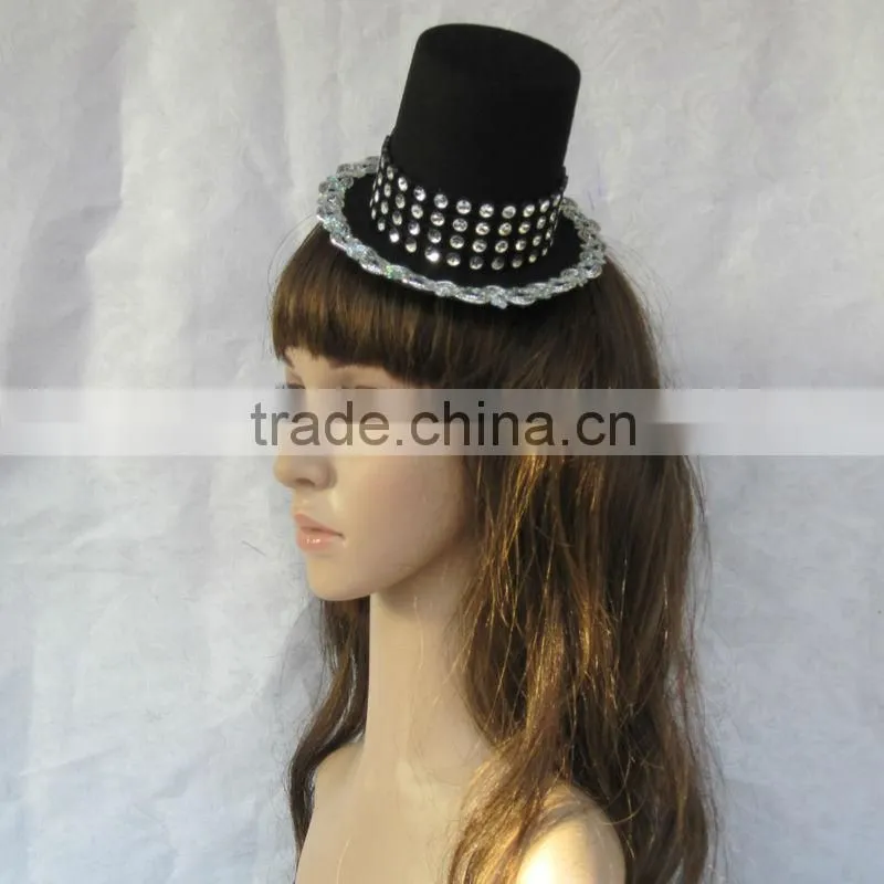 MYLOVE women party hair accessory black hat wholesale MLGM014