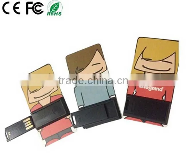 Customzied usb business card, full printing at two side card usb