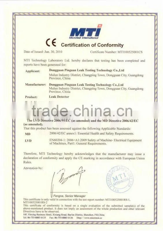 HDPE plastic bottle leak tester