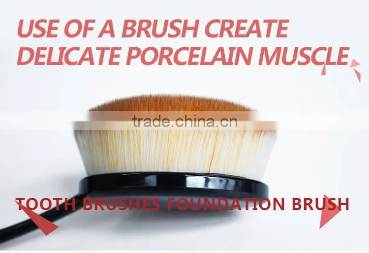 Oval toothbrush cosmetic makeup brush set