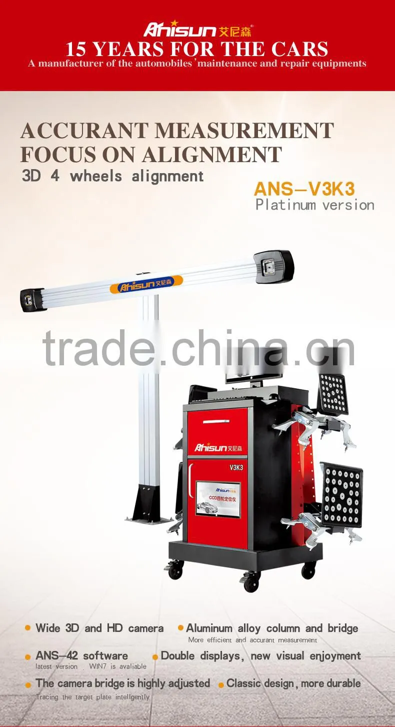 car front wheel alignment with 3d computerized calibration
