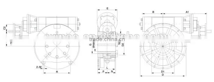 Hot Sale RW Part-turn Gearboxes