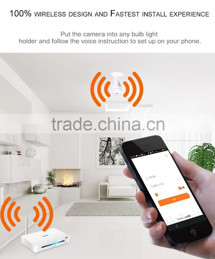 2016 new 960P wireless hidden camera/invisable camera/Lamp camera