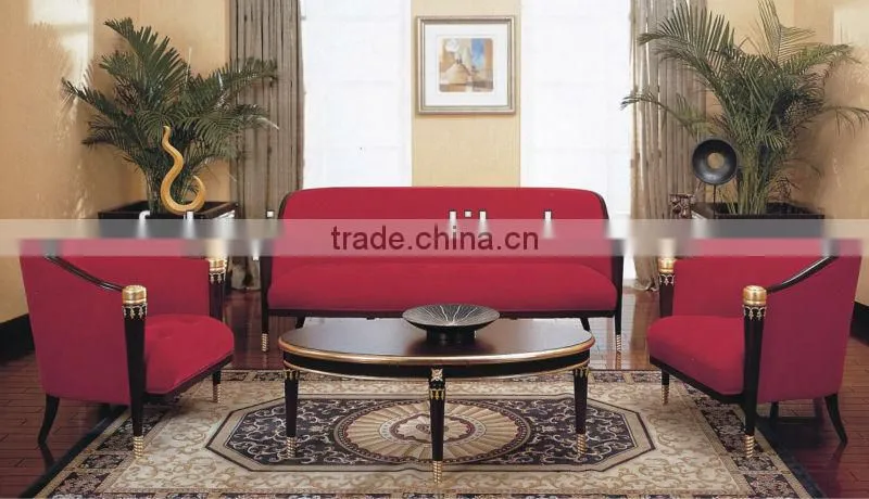 Hot Sale FoShan Supplier Wooden Fabric Hotel Sofa Set(LQ-SF40)