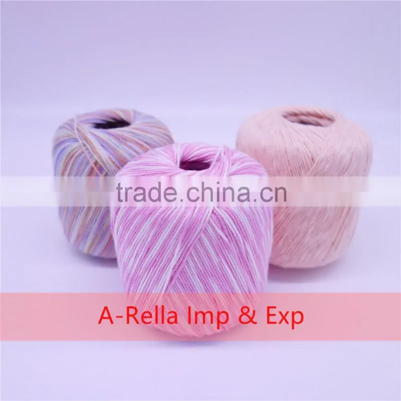 50%cotton +50% acrylic yarn blend yarn dyed 50g/ball knitting yarnyarn for knitting by hand