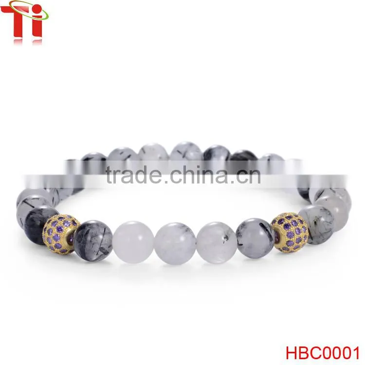 Hot Fashion Tibetan Jewelry Crystal Bead Bangle Balls Chain Bracelets