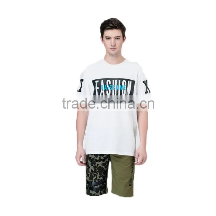 Hip hop cut and sew tshirt