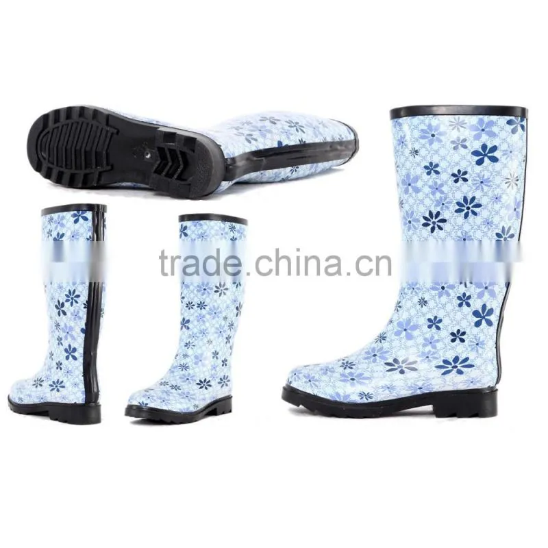 2017 spring summer fashion waterproof rubber rain boots cheap rain shoes for women