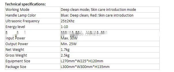 Professional Ultrasonic Skin Scrubber Machine home use beauty machine ultrasonic skin scrubber machine