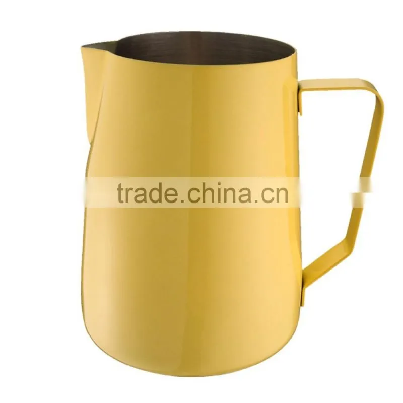 barista colorful nonstick stainless steel milk pitcher/ milk jug with non-stick coating