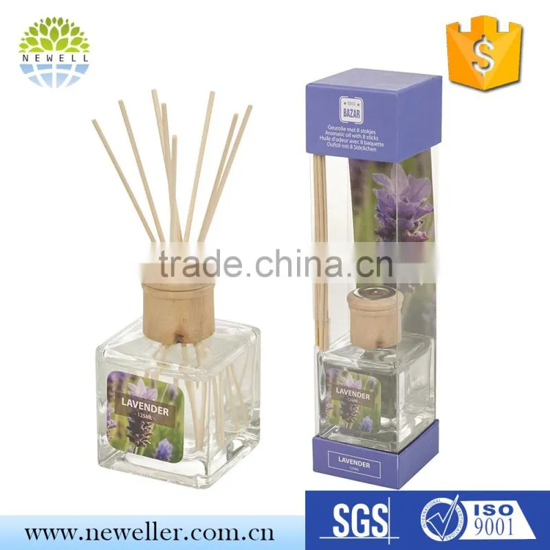 Custom printed large capacity reed diffuser with flower for sale