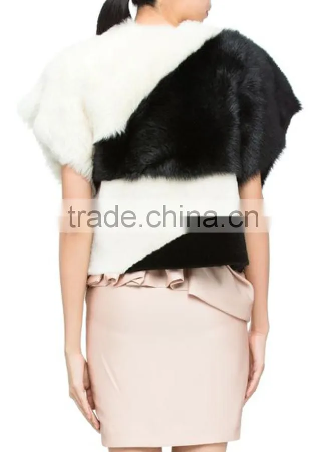 Top fashion women's multicolor 100% sheep full skin jacket