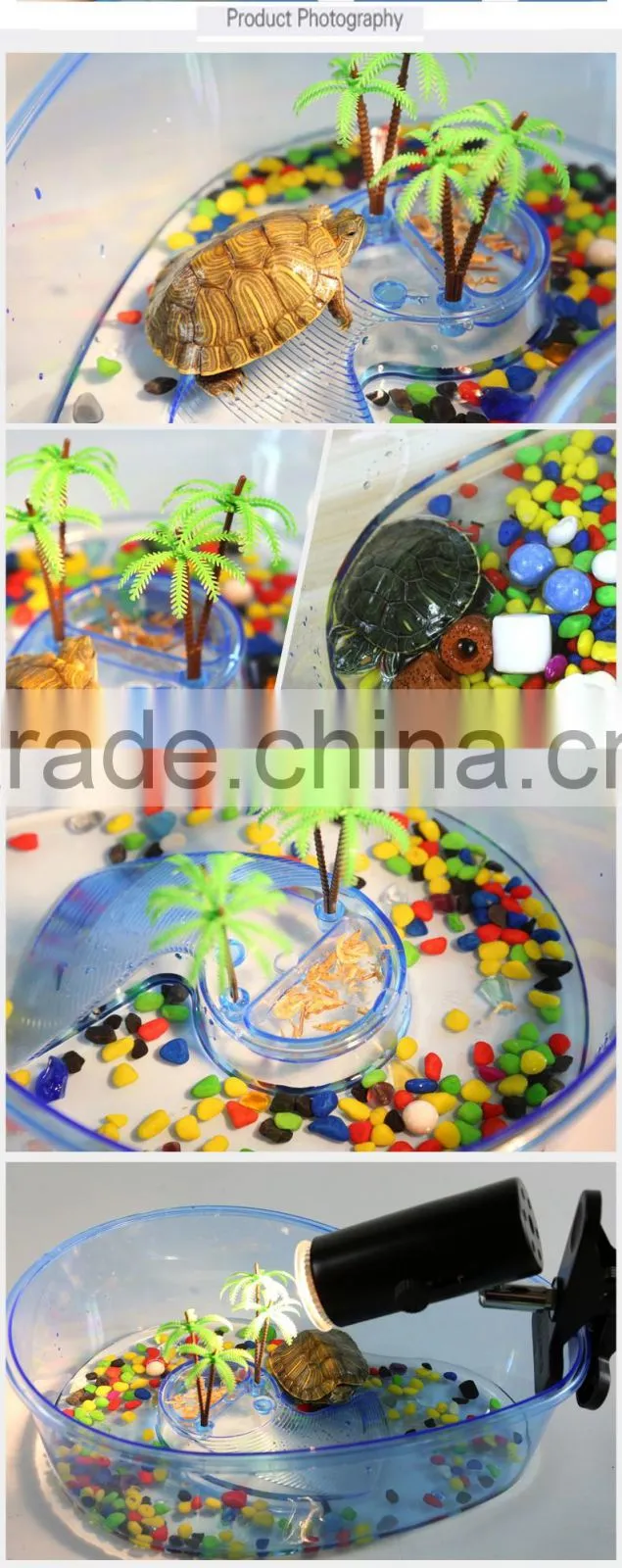 Nomo high quality plastic blue tank for pet reptile turtle fish