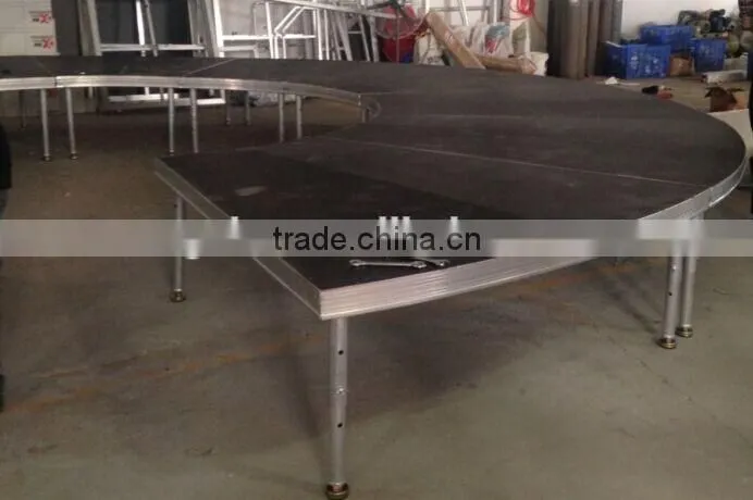 2016 best sale Circle Aluminum Glass Stage Transparent Stage