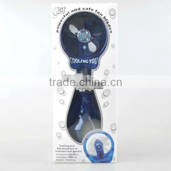 Blue Portable Mini Water Mist Spray Bottle Fan Cooling Beach Camp