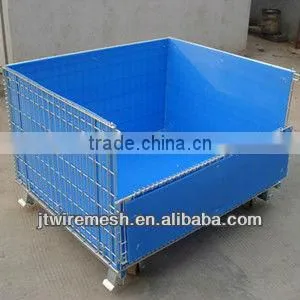 Mesh box wire cage metal bin storage container