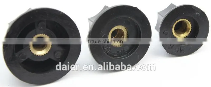 black fluted bakelite knob for guitar parts