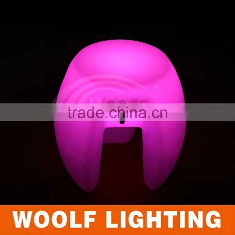Attactive Oval Glowing Brightsome Rechargeable LED Lighted Bar Stool Bar Chair