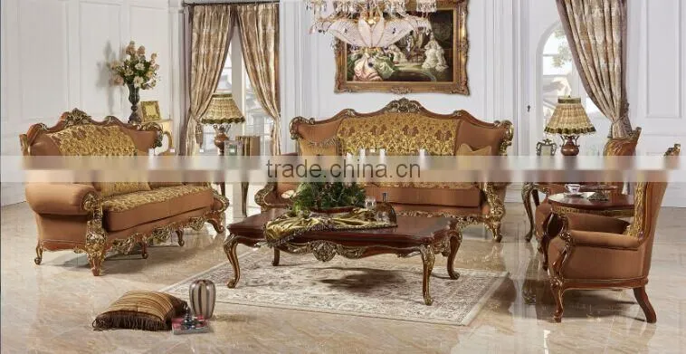 Royal Design Home furniture Round Dinning Table With Six Chairs, Hand Carved Wood Dinning Room Set