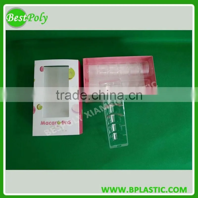 Paper Packaging Box for Macarons, Egg Tart, Chocolates, Paper Window Box, Paper Drawer Box