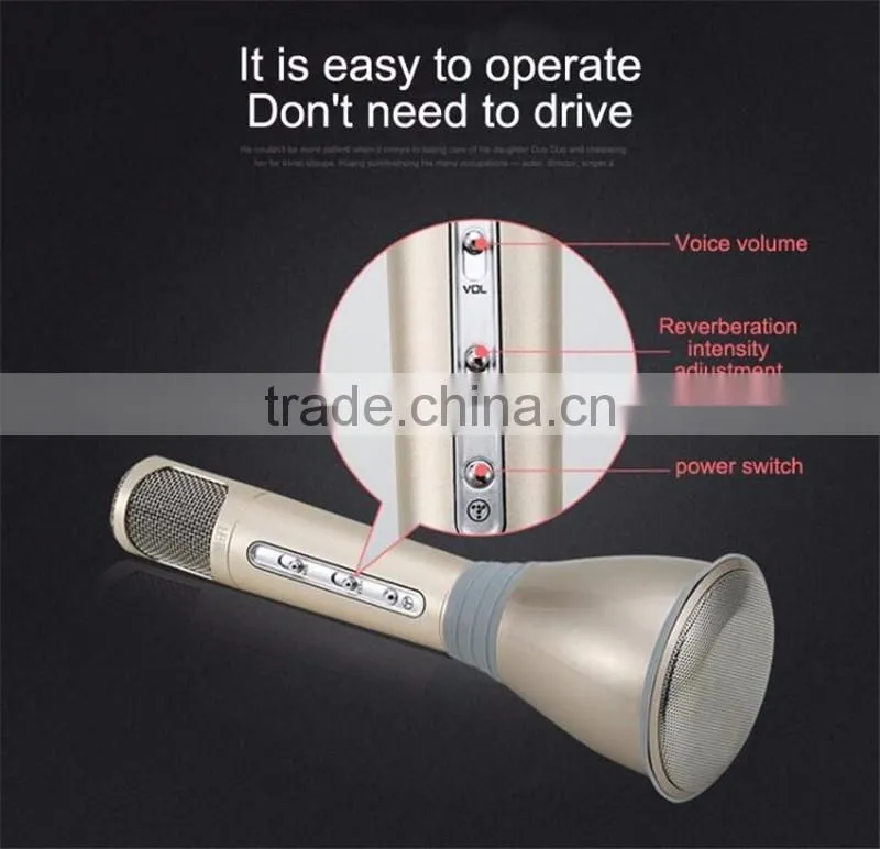 High quality mini portable wireless bluetooth microphone karaoke microphone K068 KTV Portable Karaoke Mini Microphone