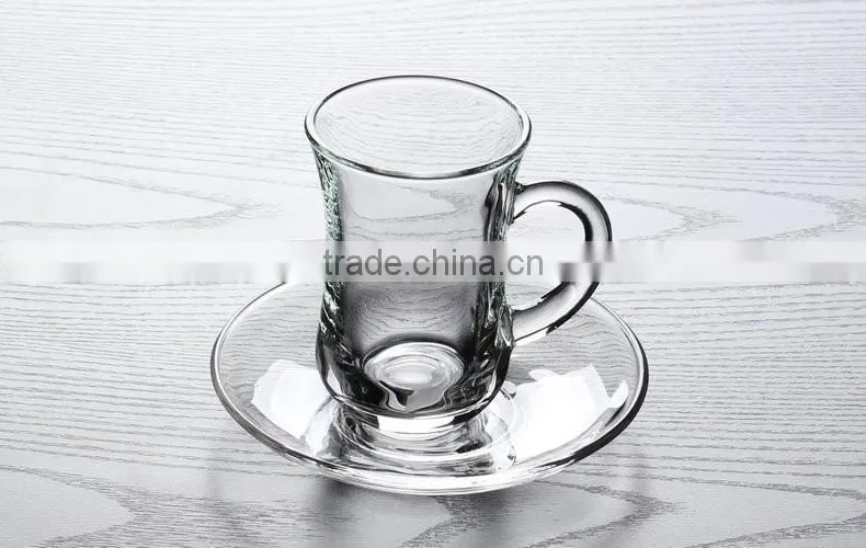 4.5oz insulated glass coffee mugs with handles