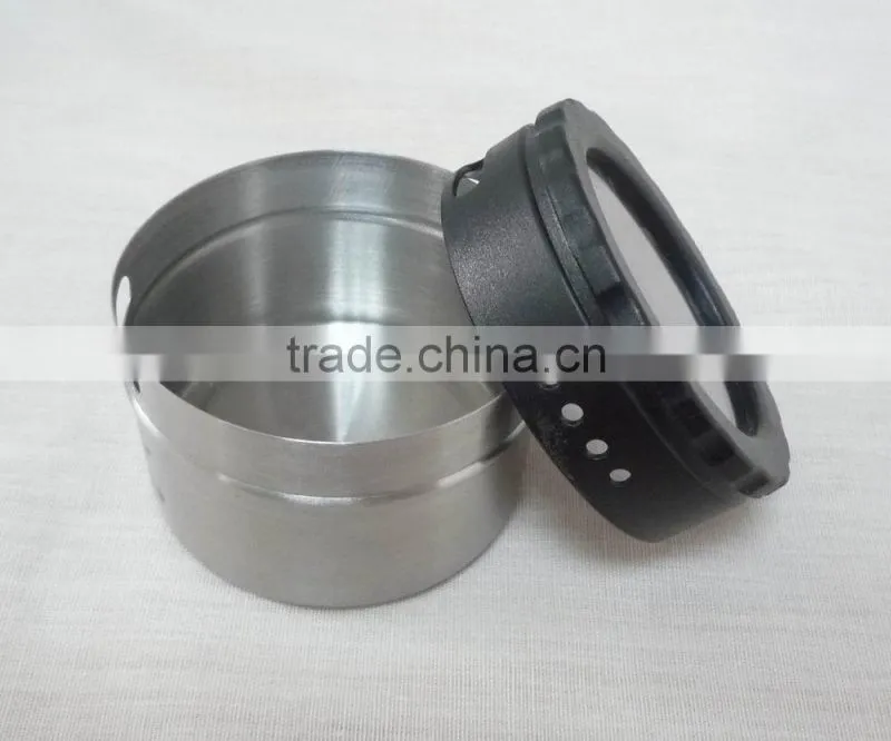 4pcs stainless steel spice jar with holder kitchenware