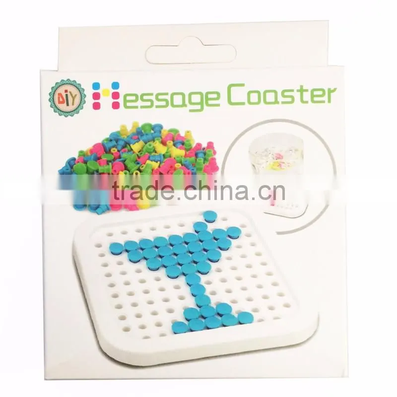 DIY Innovative Puzzle Games Interesting Skidproof & Perler Beads Coaster