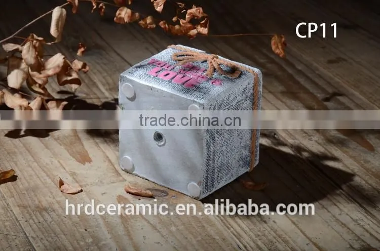popular envoirmental cement decorative plant pots indoor