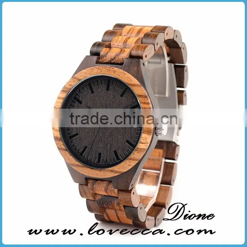 High quality watch china wood watch automatic mechanism mens