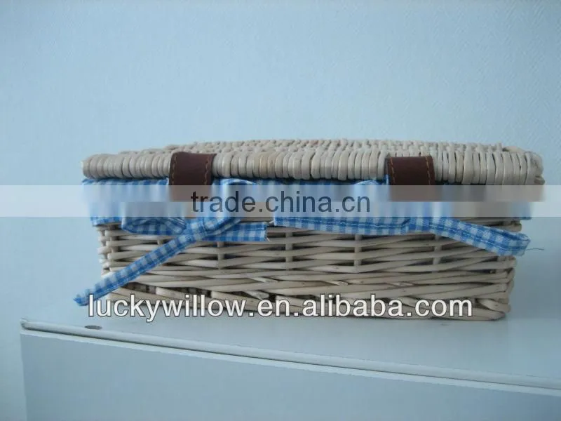 handmade wicker storage baskets with Lid