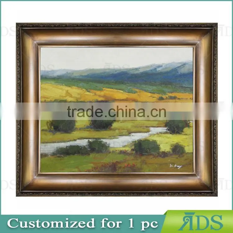 Wall Decor Village Scenery Oil Painting On Canvas