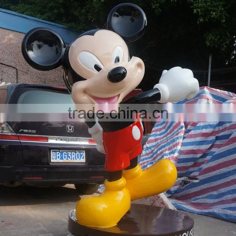 Fiberglass cartoon mickey mouse figure