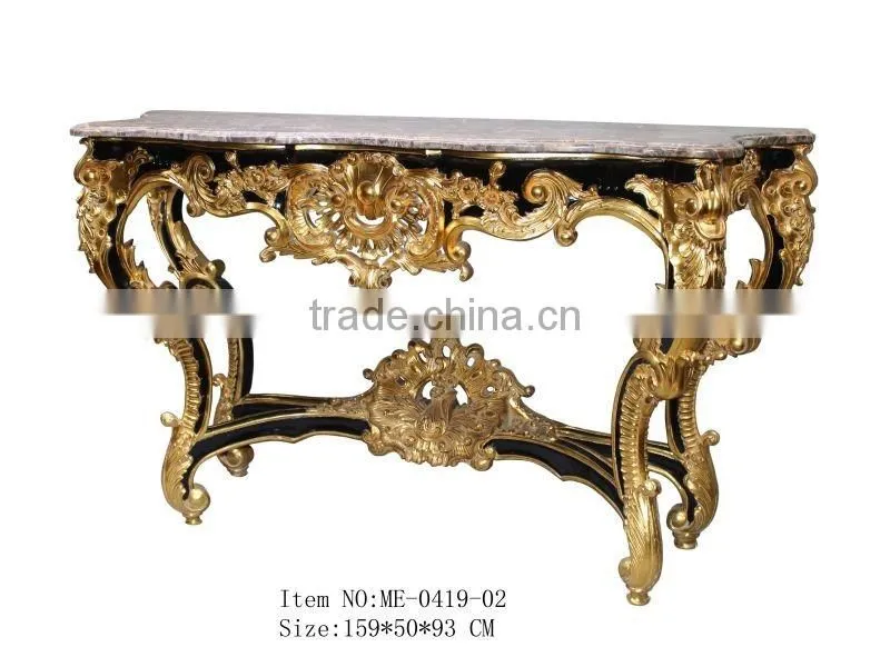 Luxury console table with frame mirror for living room decor