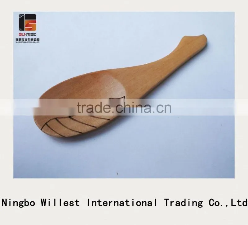 Profesional manufacture wooden lovely spoon, salt or spice kitchen spoons