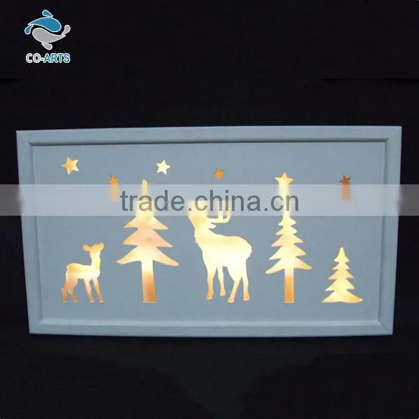 Simple design white rectangle wooden lighting items
