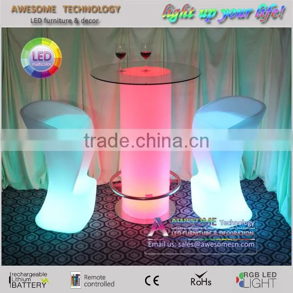 LED illuminated cocktail event furniture