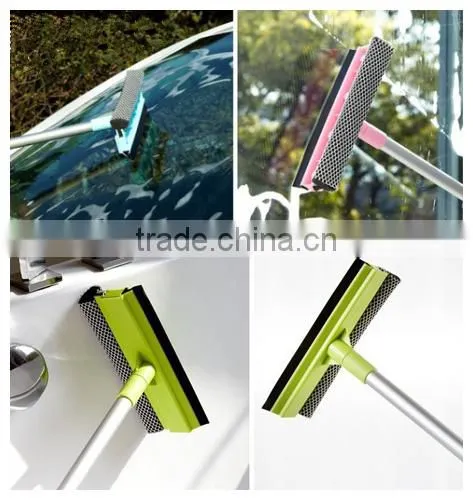 2015 new style blue ABS ice scraper with rubber blade