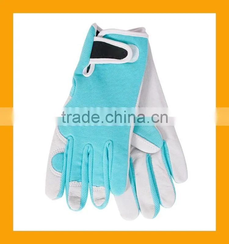 Hot Sell Women's Garden Safety Work Glove, Hand Protection Pigskin Leather Gardening Gloves, Fashionable Ladies Garden Glove